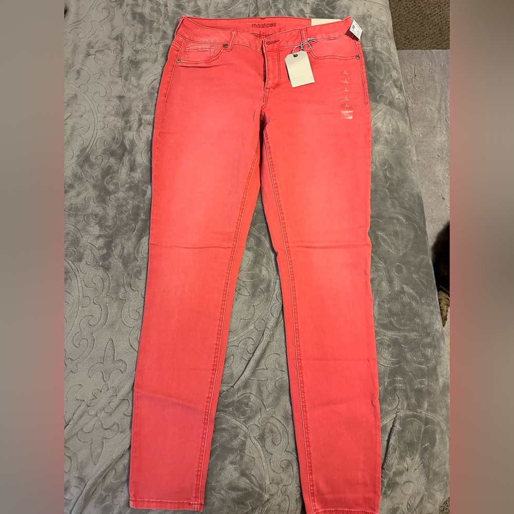 Maurice’s Women's Pink Jeggings Jeans large Long NEW